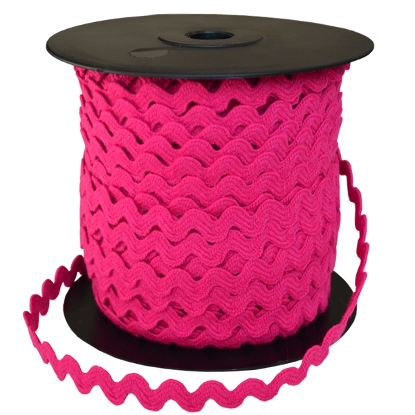 Ric Rac ribbon 8/9mm (25 m), Fuchsia-red 27